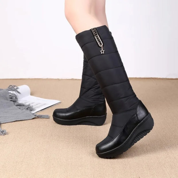 Olgia - Hoher Winterstiefel mit Plateausohle