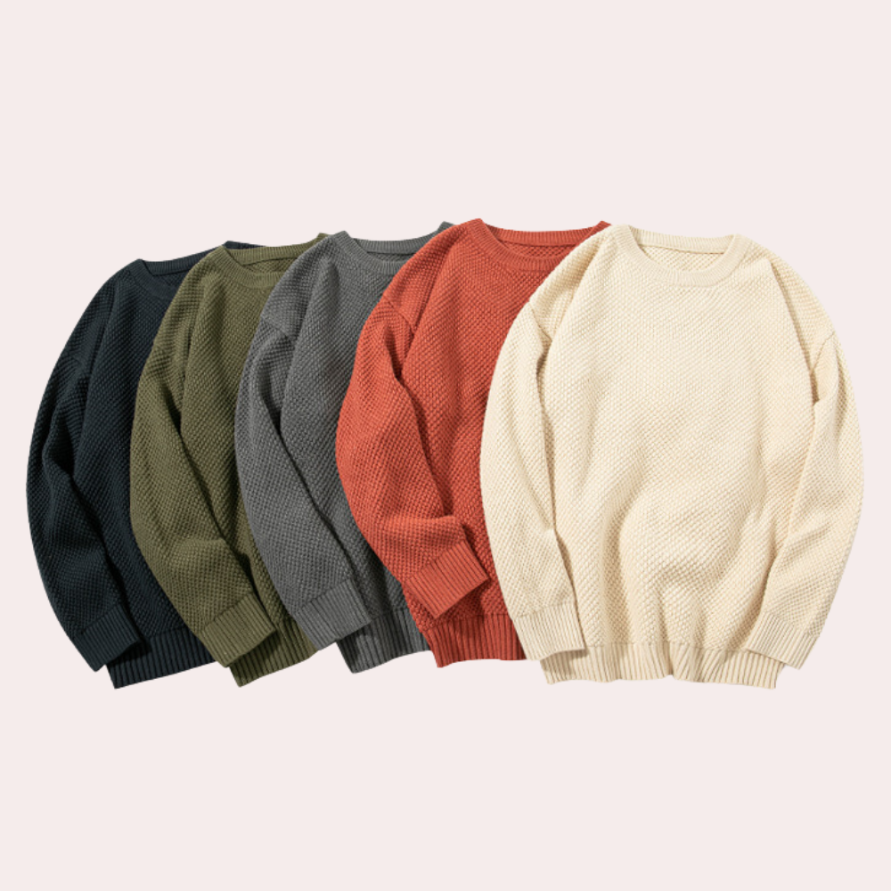 Trond - Lässiger Herren-Pullover mit Rundhalsausschnitt