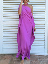 Fließender asymmetrischer Kaftan mit Gürtel im modernen Stil
