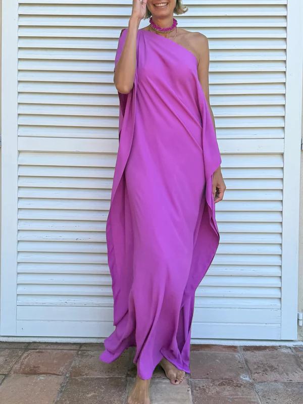 Fließender asymmetrischer Kaftan mit Gürtel im modernen Stil