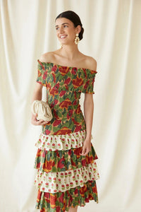 Multicolor Mai Kleid in Midi-Länge