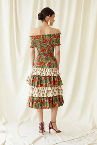 Multicolor Mai Kleid in Midi-Länge