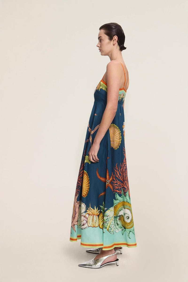 Lässiges ärmelloses Slip-Kleid im modernen Stil