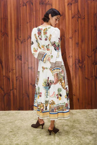 Minimalistisches Leinenkleid in A-Linie im modernen Stil