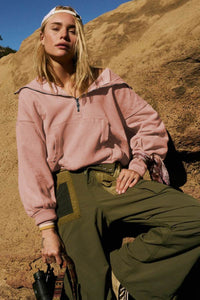 Fern Pocketed Hoodie Leichte Jacke - Krepp im modernen Stil