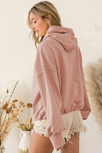 Fern Pocketed Hoodie Leichte Jacke - Krepp im modernen Stil