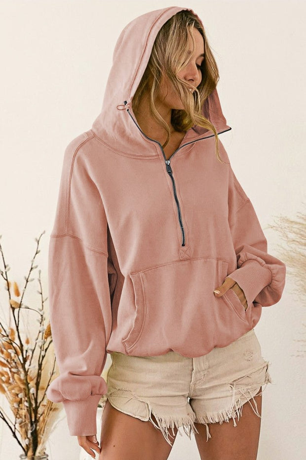 Fern Pocketed Hoodie Leichte Jacke - Krepp im modernen Stil