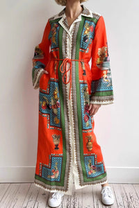 Leinenkleid langärmelig und Taillenschnitt