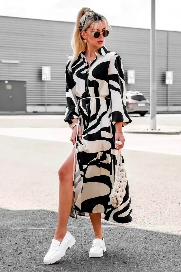 Mühelos schickes Maxikleid mit Muster