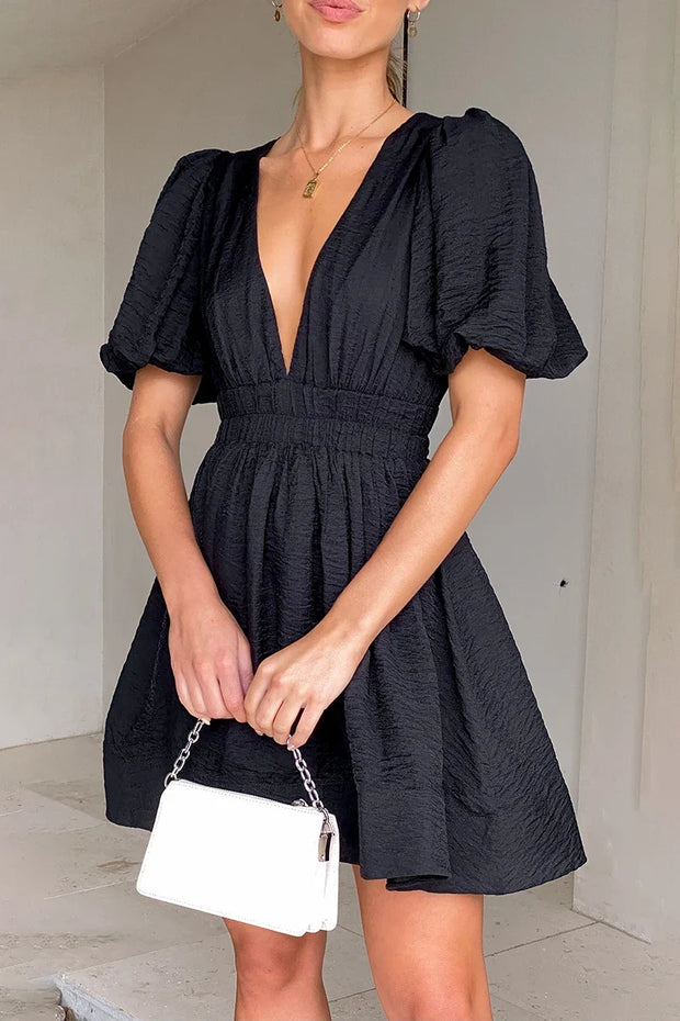 Erin Kurzes Kleid - Schwarz