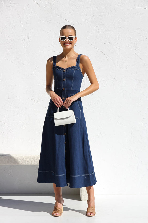 Danielle Kleid INDIGO DENIM im modernen Stil
