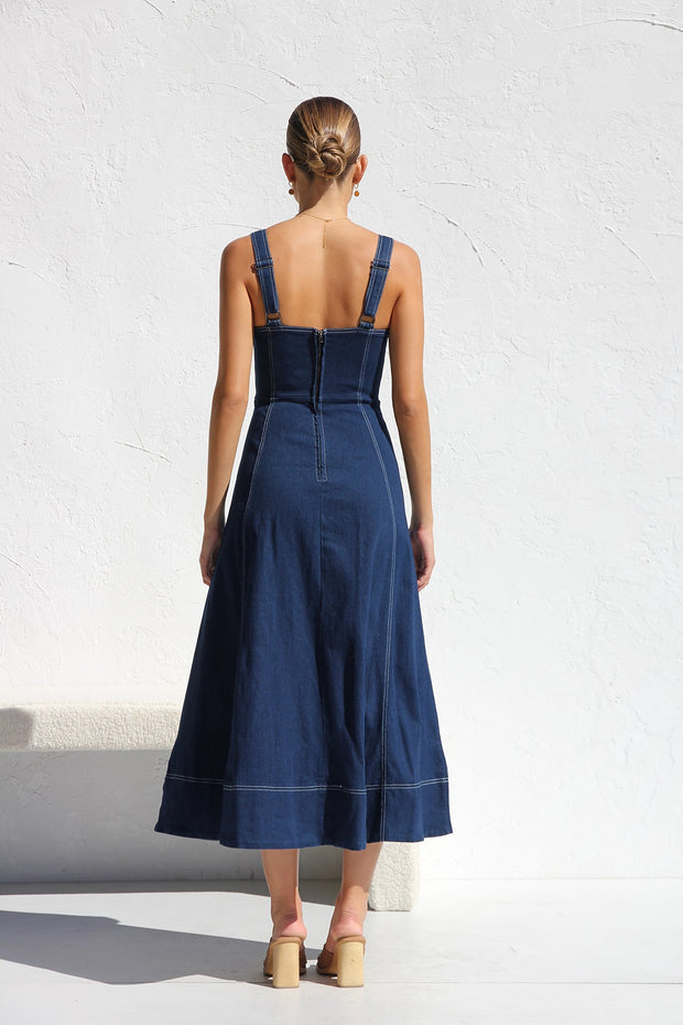 Danielle Kleid INDIGO DENIM im modernen Stil