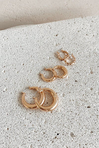 Klassisches Creolen-Set - Gold im modernen Stil