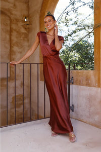 Selma Langes Kleid - Rost