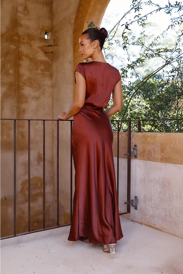 Selma Langes Kleid - Rost