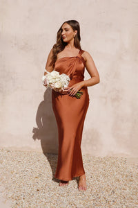 Greta Langes Kleid - Kupfer