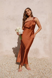 Greta Langes Kleid - Kupfer