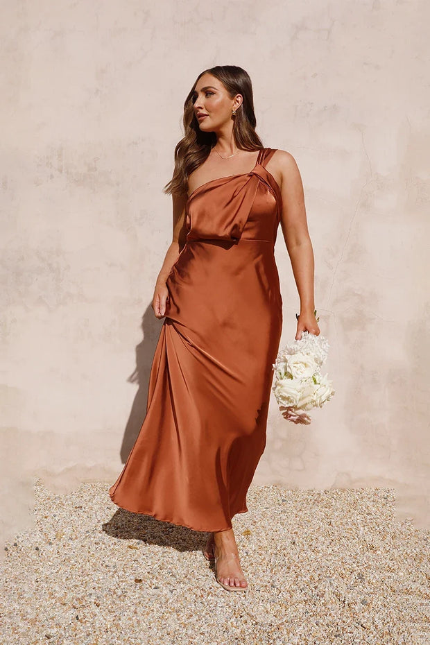 Greta Langes Kleid - Kupfer