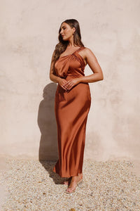 Greta Langes Kleid - Kupfer