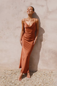 Willow Langes Kleid - Kupfer