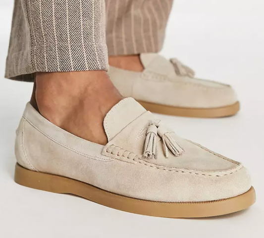 Neron – Beige Leder Loafer für Herren