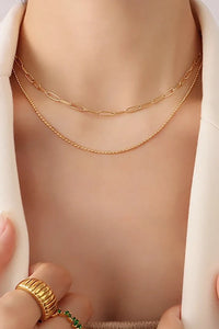 Dani Kettenhalsketten-Set - Gold im modernen Stil