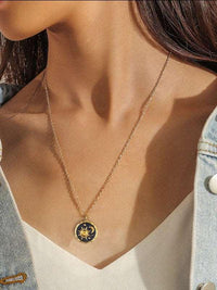 Boho Sonne Mond Halskette im modernen Stil