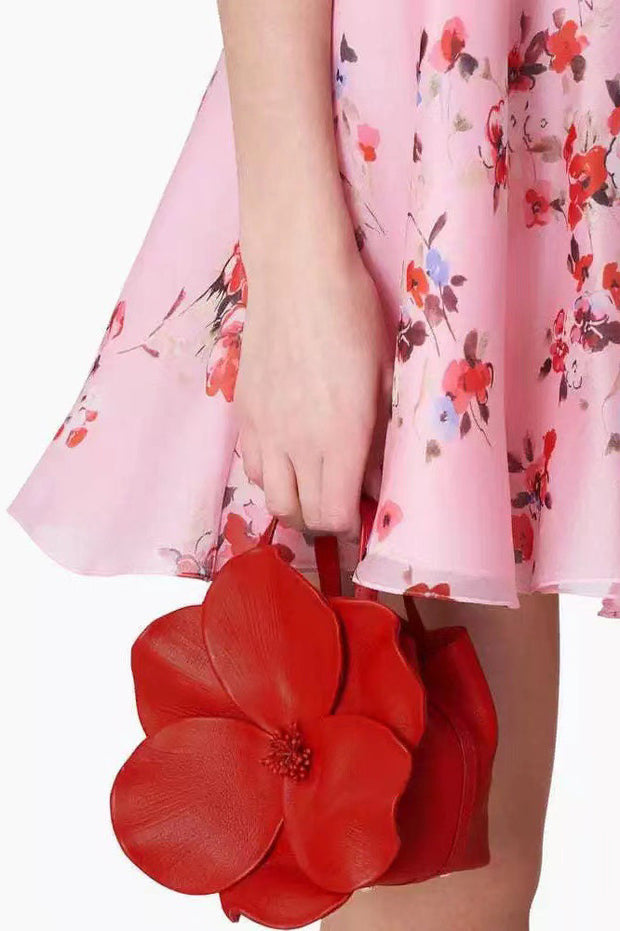 Handtasche aus PU-Leder mit Blumenmuster im modernen Stil