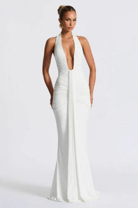 Neckholder Deep V Meerjungfrau Maxikleid
