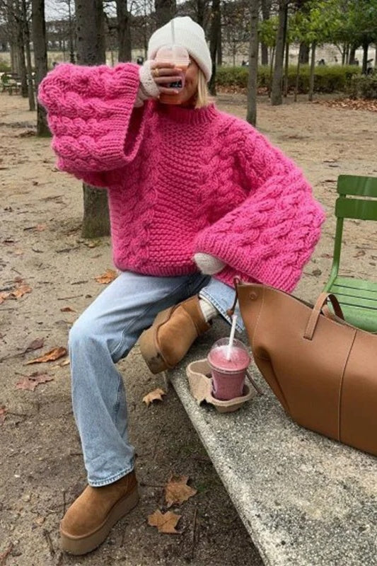 Pullover mit Glockenärmeln im modernen Stil