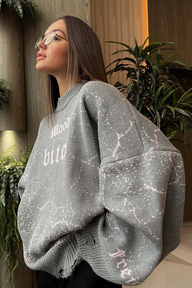 Oversize Streetwear Hoodie mit Used-Look im modernen Stil