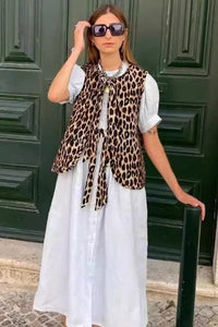 Weste mit Leopardenmuster im modernen Stil
