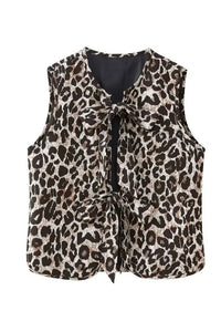 Weste mit Leopardenmuster im modernen Stil