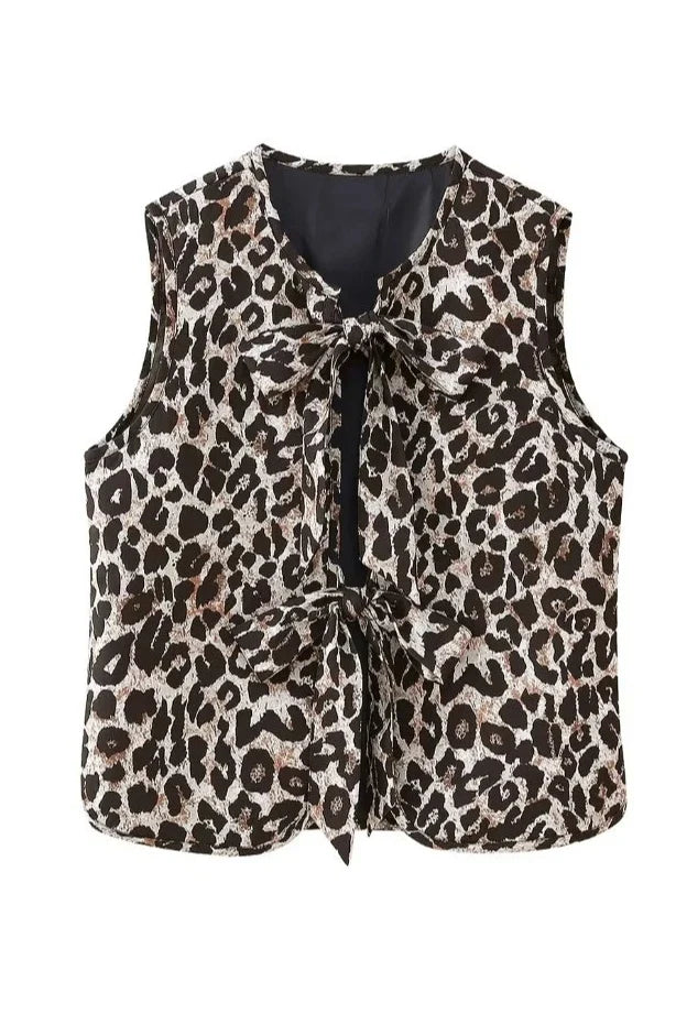 Weste mit Leopardenmuster im modernen Stil
