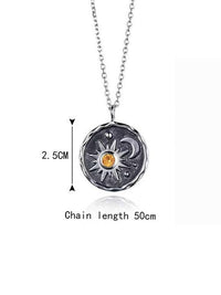 Boho Sonne Mond Halskette im modernen Stil