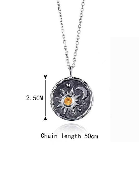 Boho Sonne Mond Halskette im modernen Stil