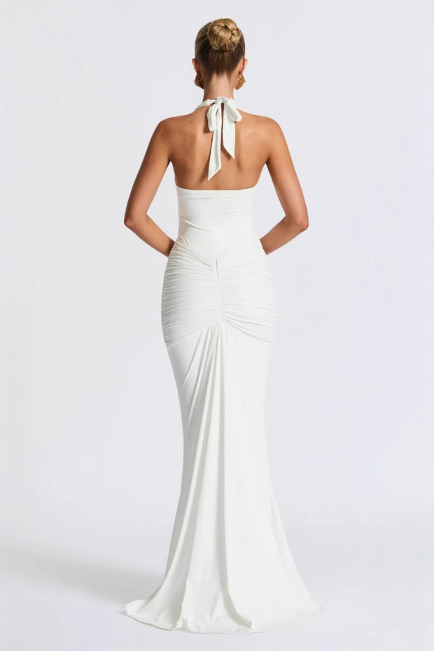 Neckholder Deep V Meerjungfrau Maxikleid