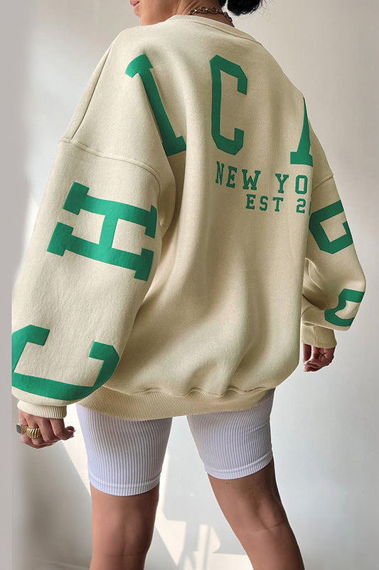 Hoodie mit Buchstaben-Grafik im modernen Stil