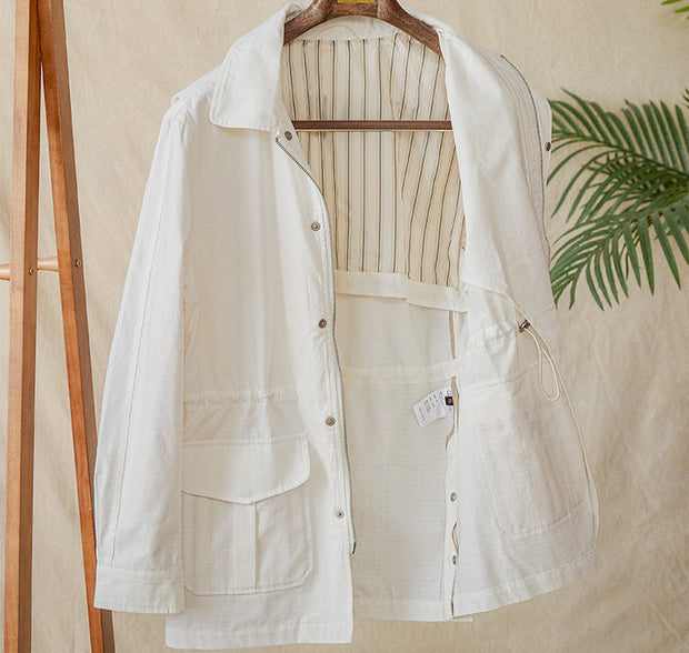 Jacke aus Baumwolle mit Futter im Vintage-Stil