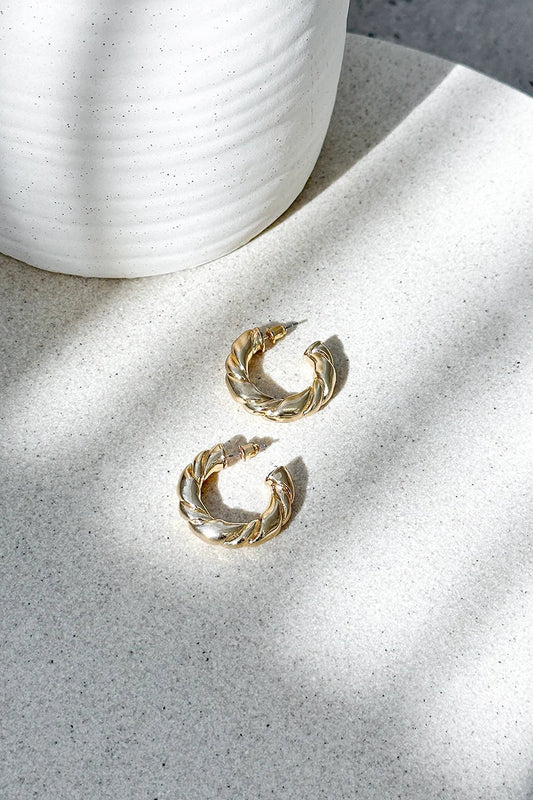 Creolen Amalie - Gold im modernen Stil