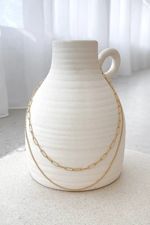 Dani Kettenhalsketten-Set - Gold im modernen Stil