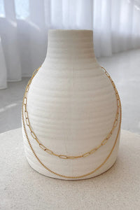 Dani Kettenhalsketten-Set - Gold im modernen Stil