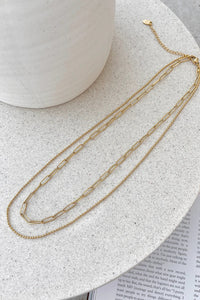 Dani Kettenhalsketten-Set - Gold im modernen Stil