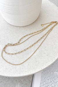 Dani Kettenhalsketten-Set - Gold im modernen Stil