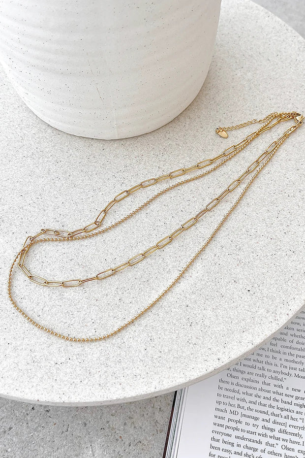 Dani Kettenhalsketten-Set - Gold im modernen Stil