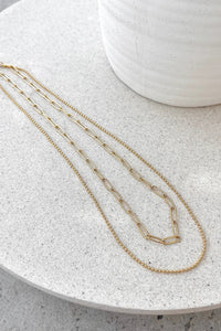 Dani Kettenhalsketten-Set - Gold im modernen Stil