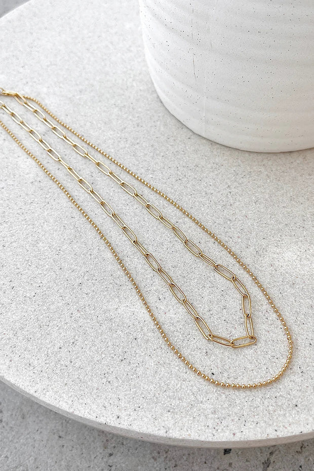 Dani Kettenhalsketten-Set - Gold im modernen Stil