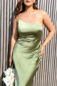 Margot Langes Kleid - Olivgrün