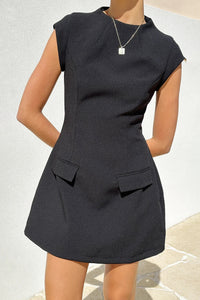 Thea Kurzes Kleid - Schwarz