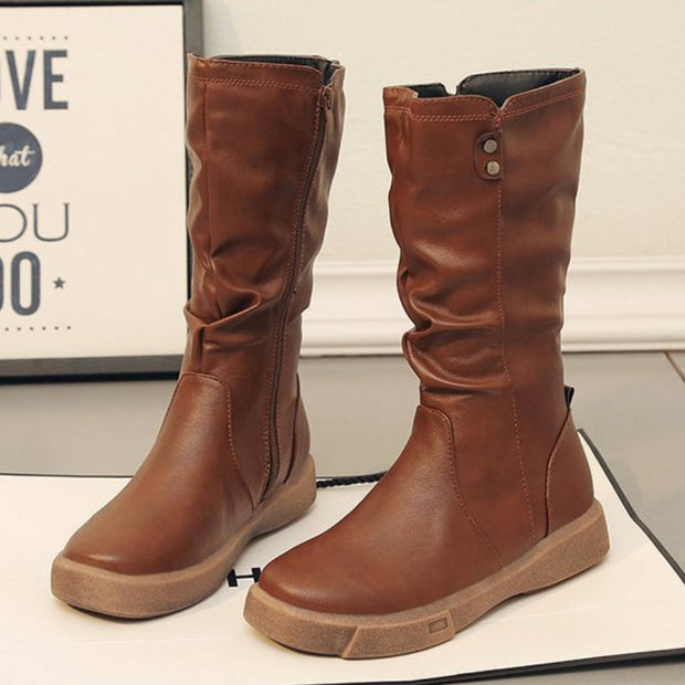 Kiara - Gepolsterte Leder-Winterstiefel 100% wasserdicht